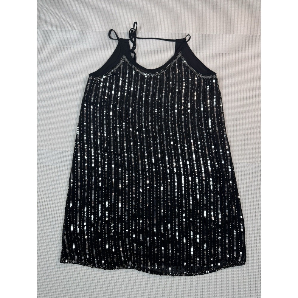 (646) Holly Bracken Black Sequin Tank Top Women’s Small Party Cami